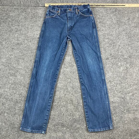 Wrangler Jeans Mens Size 31x34 Blue Straight Fit Mid Rise Western Denim 13MWZPW - Picture 1 of 9